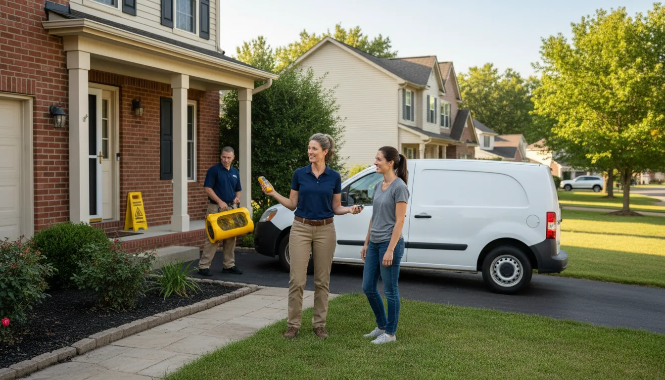 Residential water damage restoration in Mcleansboro, IL